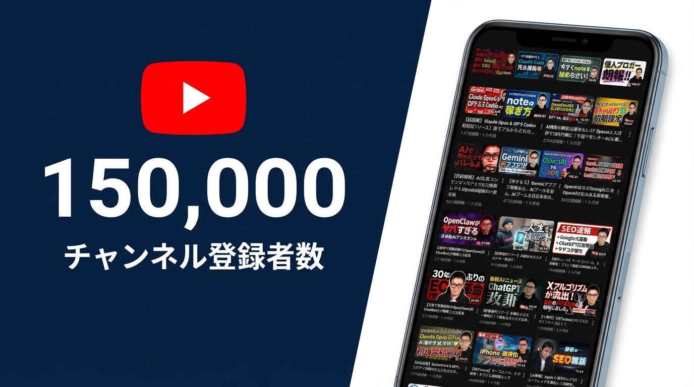 YouTube「ウェブ職TV」チャンネル登録者数15万人
