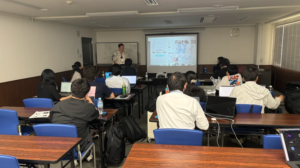 前回のClaude Code合宿の最終日に、制作物をスクリーンに映して発表する参加者